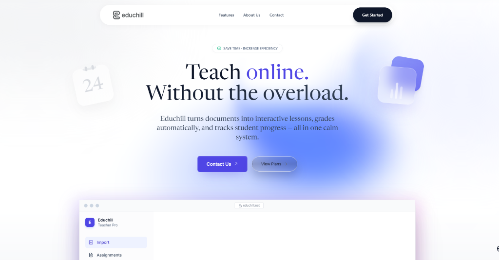 Educhill education web app with AI support, daily operations dashboard by Agency Yangai